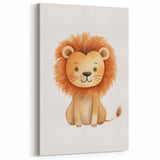 Cute Lion Nursery Wall Art - Baby Room Decor for Kids