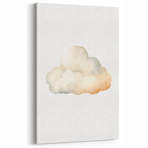 Soft Watercolor Cloud Nursery Wall Art - Baby Room Decor