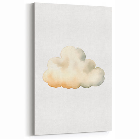 Minimalist Watercolor Cloud Nursery Wall Art - Baby Room Decor