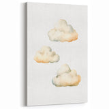 Dreamy Watercolor Clouds Nursery Wall Art - Baby Room Decor