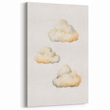Soft Watercolor Clouds Nursery Wall Art - Baby Room Decor