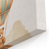 Teddy Bear Hot Air Balloon Nursery Wall Art - Baby Room Decor