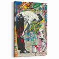 Modern Pop Art Wall Art – Colorful Father and Son Canvas