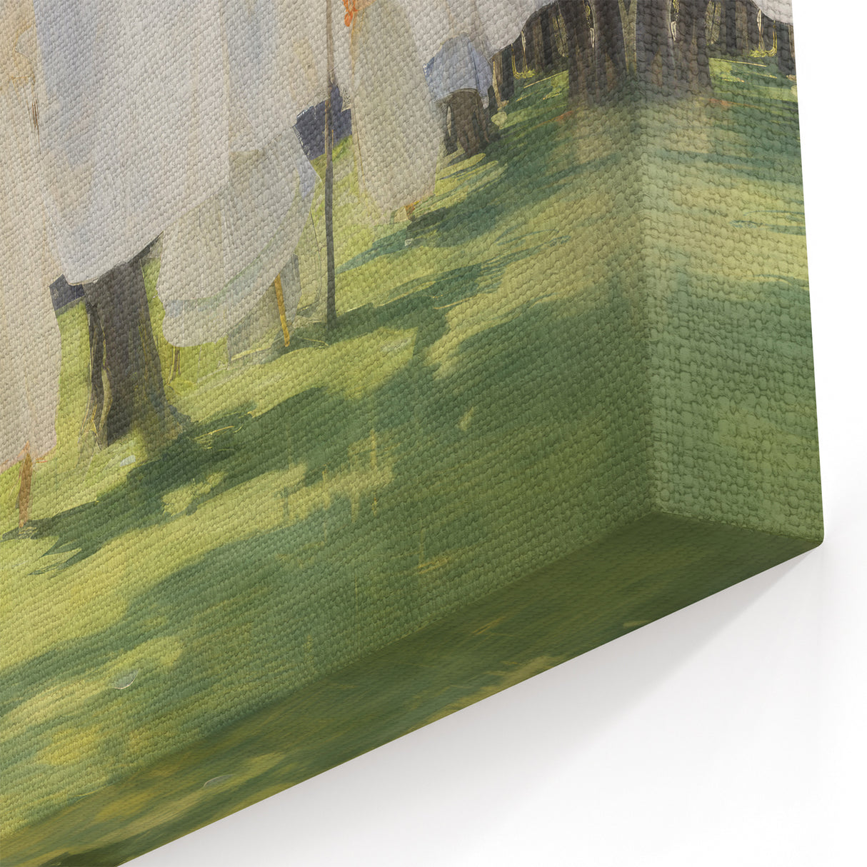 Vintage Portrait Art – Sunlit Laundry Scene Canvas Print