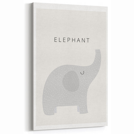Elephant Nursery Wall Art - Stretched Canvas Baby Room Decor