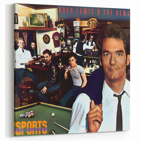 Retro Huey Lewis Sports Poster - Vintage Prints for Wall Art