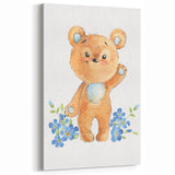 Playful Bear Nursery Canvas Prints - Kids Room Wall Art