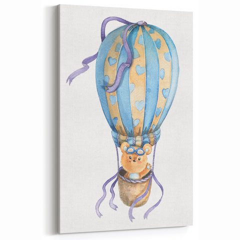 Sky Adventure Bear - Nursery Acrylic Wall Art for Kids