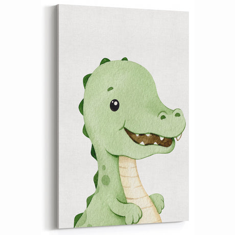 Cute Dinosaur Nursery Wall Art - Framed Baby Room Decor