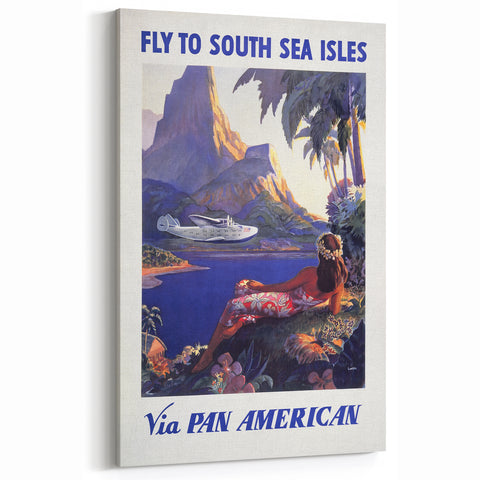South Sea Isles Vintage Travel Poster - Retro Pan Am Art
