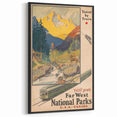 Vintage Travel Poster - Far West National Parks | Retro Travel Art