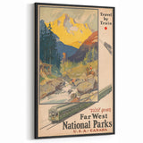 Vintage Travel Poster - Far West National Parks | Retro Travel Art