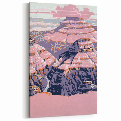 Vintage Travel Poster - Grand Canyon | Retro Desert Art Print