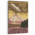 Vintage Travel Poster - Lassen Volcanic Park | Retro Nature Art