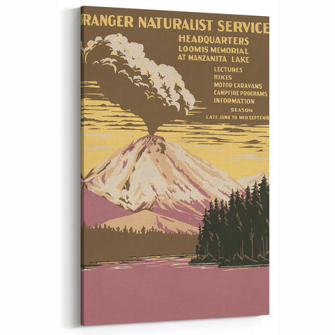 Vintage Travel Poster - Lassen Volcanic Park | Retro Wilderness Art
