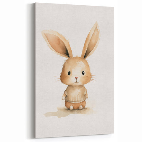 Cute Bunny in Sweater Nursery Wall Art - Baby Room Decor