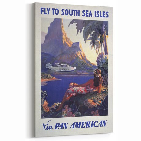Vintage Travel Poster - South Sea Isles | Retro Island Art Print