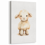 Cute Fluffy Lamb Nursery Wall Art - Baby Room Decor Print