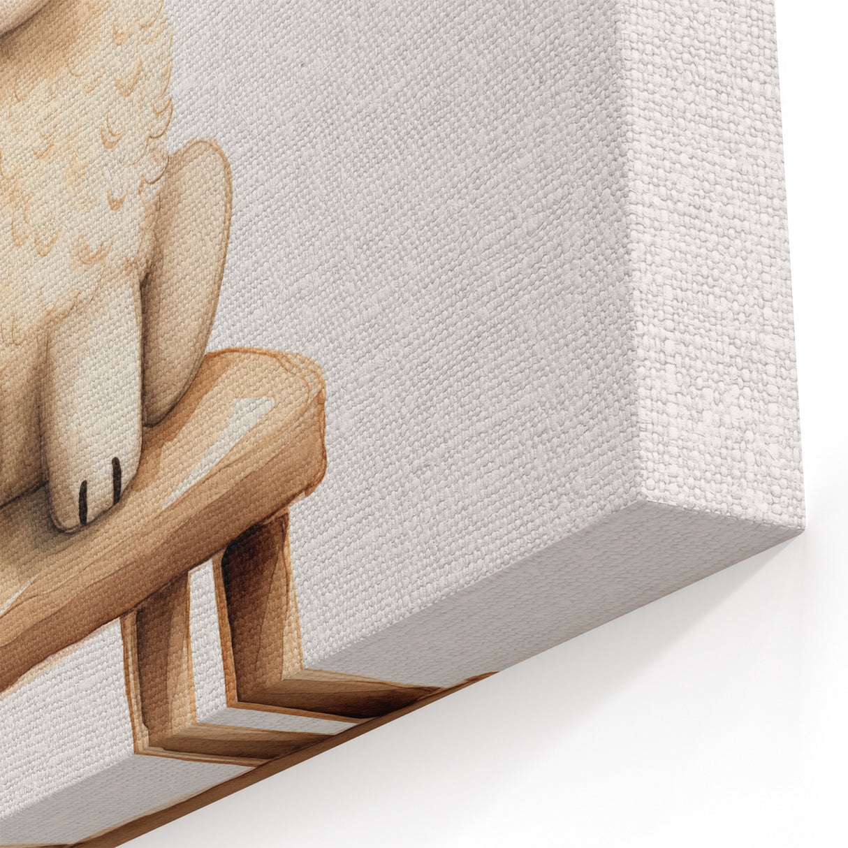 Sweet Lamb on Stool Nursery Wall Art - Baby Room Decor
