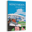 Vintage Travel Poster - Honeymoon Getaway | Retro Romance Art Print