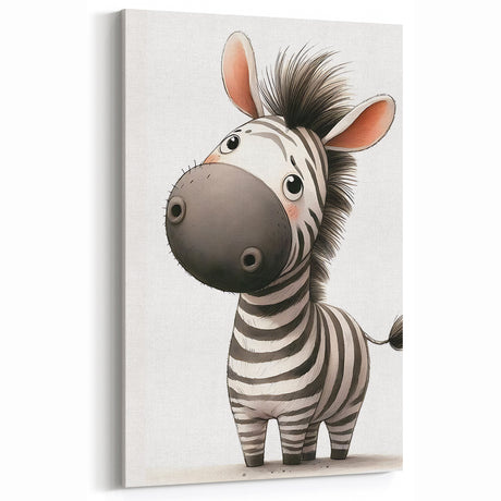 Safari Zebra Nursery Wall Art - Children's Wall Art Print