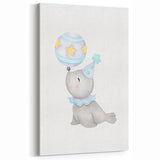 Circus Seal Nursery Wall Art - Nursery Canvas Prints