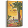 Vintage Travel Poster - Los Angeles | Retro TWA Airlines Art