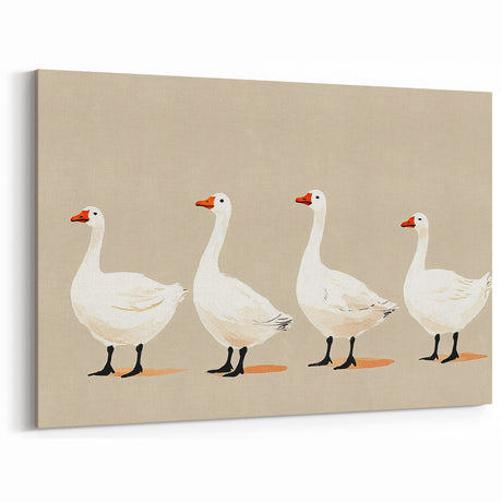 Minimalist Goose Nursery Wall Art - Framed Baby Art Prints