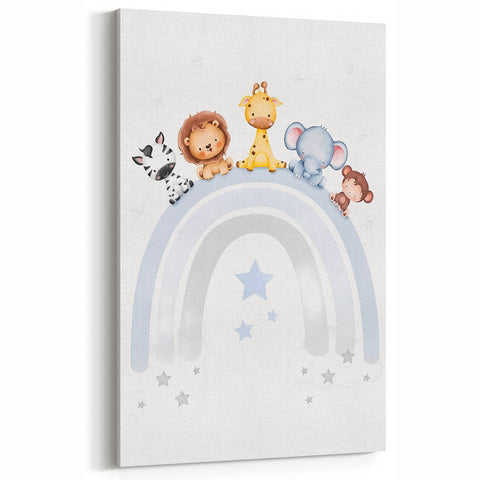 Safari Animal Nursery Wall Art - Baby Room Decor Print