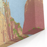 Vintage Zion National Park Poster | Explore Zion Cliffs & Trails