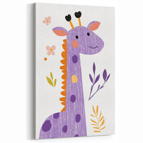 Playful Giraffe Nursery Wall Art - Framed Baby Art Prints