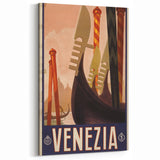 Vintage Travel Poster Venezia | Retro Tourism Art