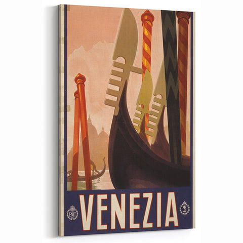 Vintage Travel Poster Venezia | Retro Tourism Art
