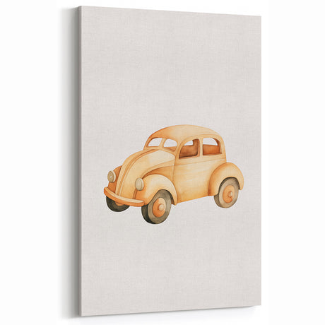 Vintage Wooden Car Nursery Wall Art – Baby Room Decor Prints