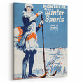 Montreal Winter Sports Retro Poster | Vintage Skiing Art Print