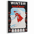 Winter in Norway Vintage Travel Poster - Retro Skiing Art