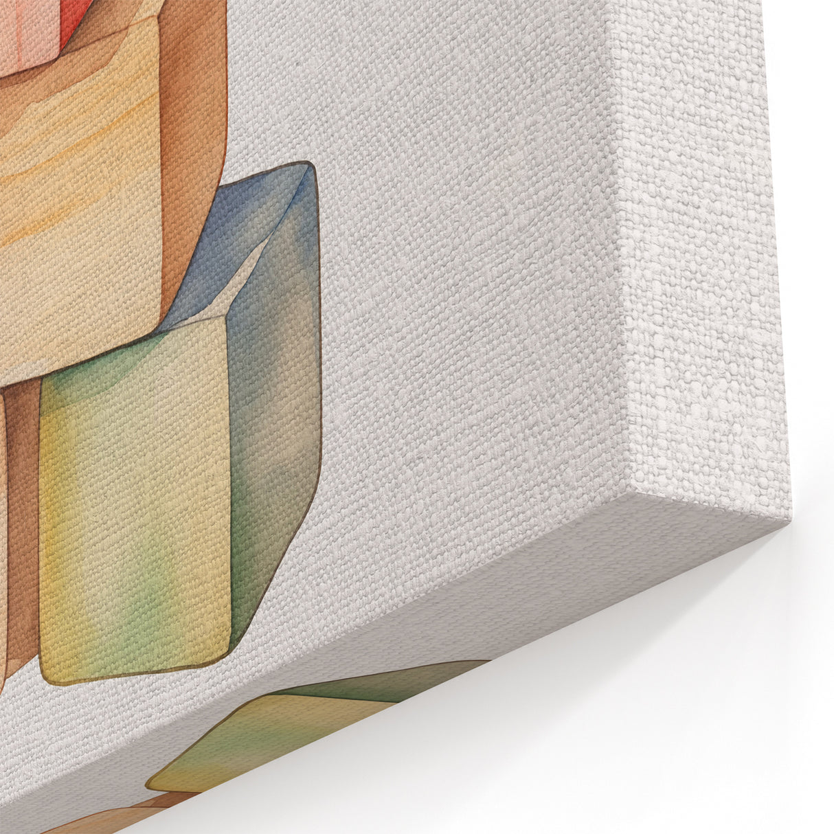 Colorful Wooden Blocks Nursery Wall Art – Baby Room Decor Prints