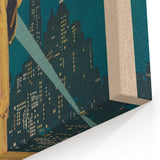 New York Vintage Travel Poster - Retro Statue of Liberty Art