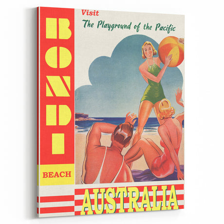 Bondi Beach Retro Travel Poster | Vintage Australian Beach Print