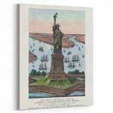 Statue of Liberty Vintage Travel Poster - Retro New York Landmark Art