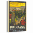 Brisbane Retro Travel Poster | Vintage River City Art Print