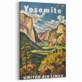 Yosemite Vintage Travel Poster - Retro United Airlines Art