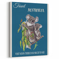 Australia Retro Travel Poster | Koala Wildlife Art Print