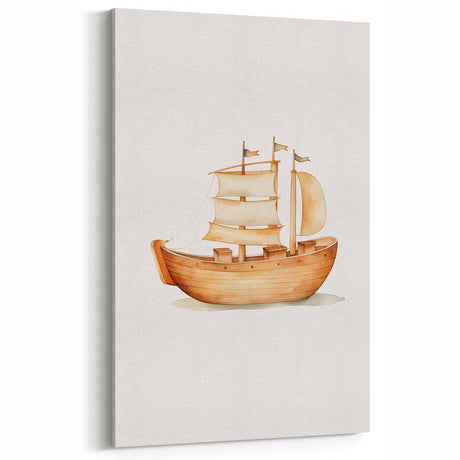 Vintage Sailboat Nursery Wall Art – Baby Room Decor & Kids Prints