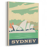 Sydney Retro Travel Poster | Vintage Opera House & Harbour Bridge Print