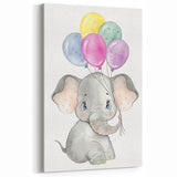 Baby Elephant Balloon Nursery Wall Art – Kids Room & Baby Decor