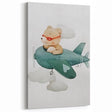 Teddy Bear Pilot Nursery Wall Art – Baby Room & Kids Decor Print