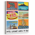 Vintage Hotel Luggage Labels of Italy Poster - Retro Travel Art