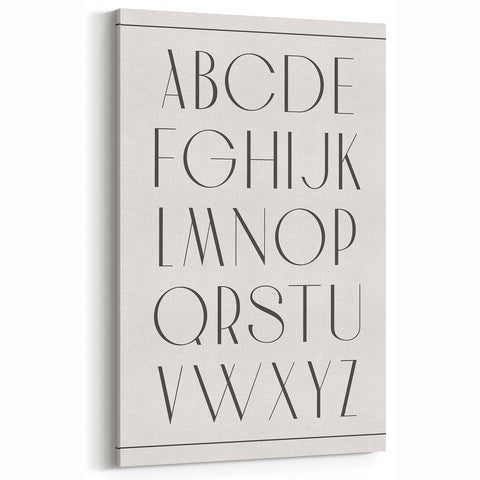 Minimalist Alphabet Nursery Wall Art – Baby Room Decor Prints
