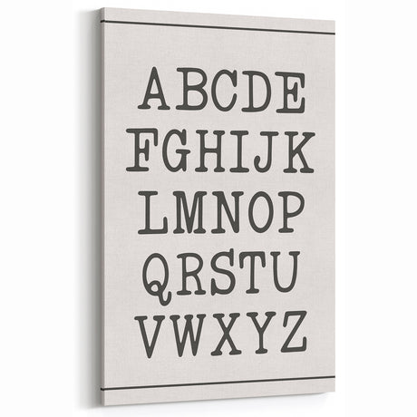 Vintage Alphabet Nursery Wall Art – Baby Room Decor & Kids Prints